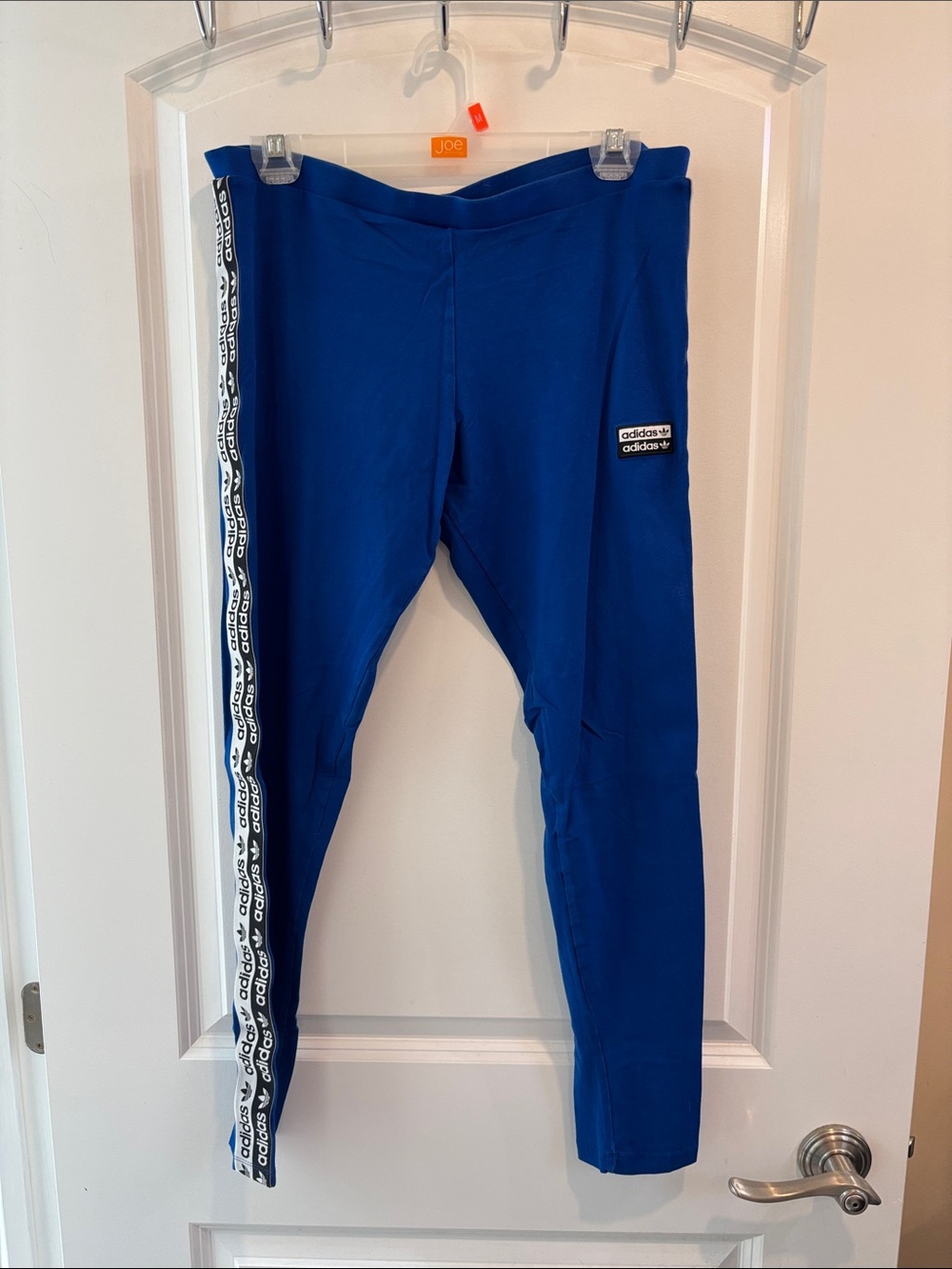 adidas Royal Blue Leggings with Side Logo Tape